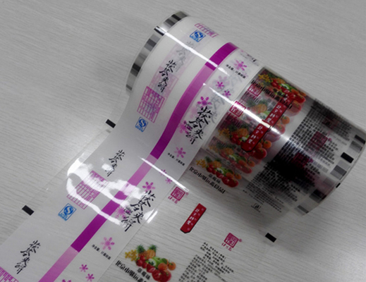 Good heat sealing Strong tensile property LDPE / LDPE Plastic Laminated Film Rolls  for Rice Flour Packaging