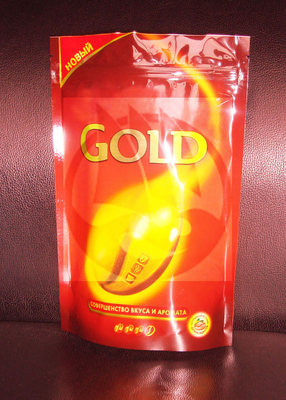 Printed Coffee Bag Packaging / Stand Up Plastic Bags With Ziplock