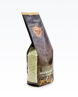 Stand Up Custom Reusable Coffee Packaging Bags / Plastic Vacuum Coffee Bag Side Gusset